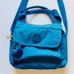 Sky Blue Kipling Mini Handbag with Keychain